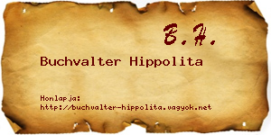 Buchvalter Hippolita névjegykártya